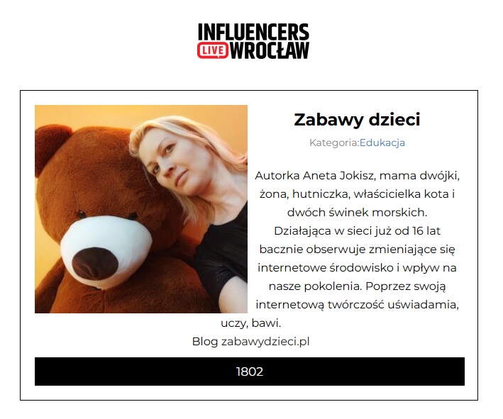 konkurs edukacja Influencers Live Wrocław