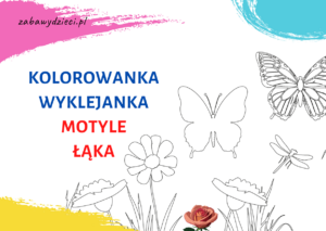 kolorowanka motyle łąka