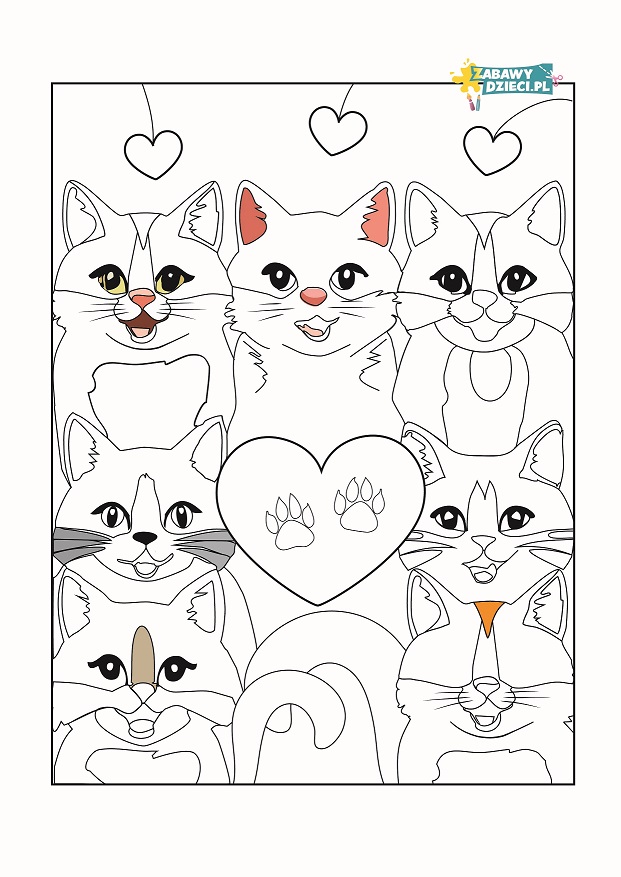 Kolorowanka Koty Dzień Kota 