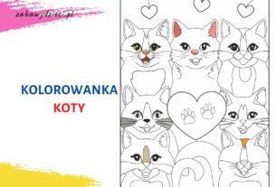 kolorowanka koty Dzień Kota