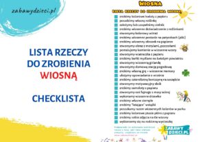 lista rzeczy do zrobienia wiosną checklista